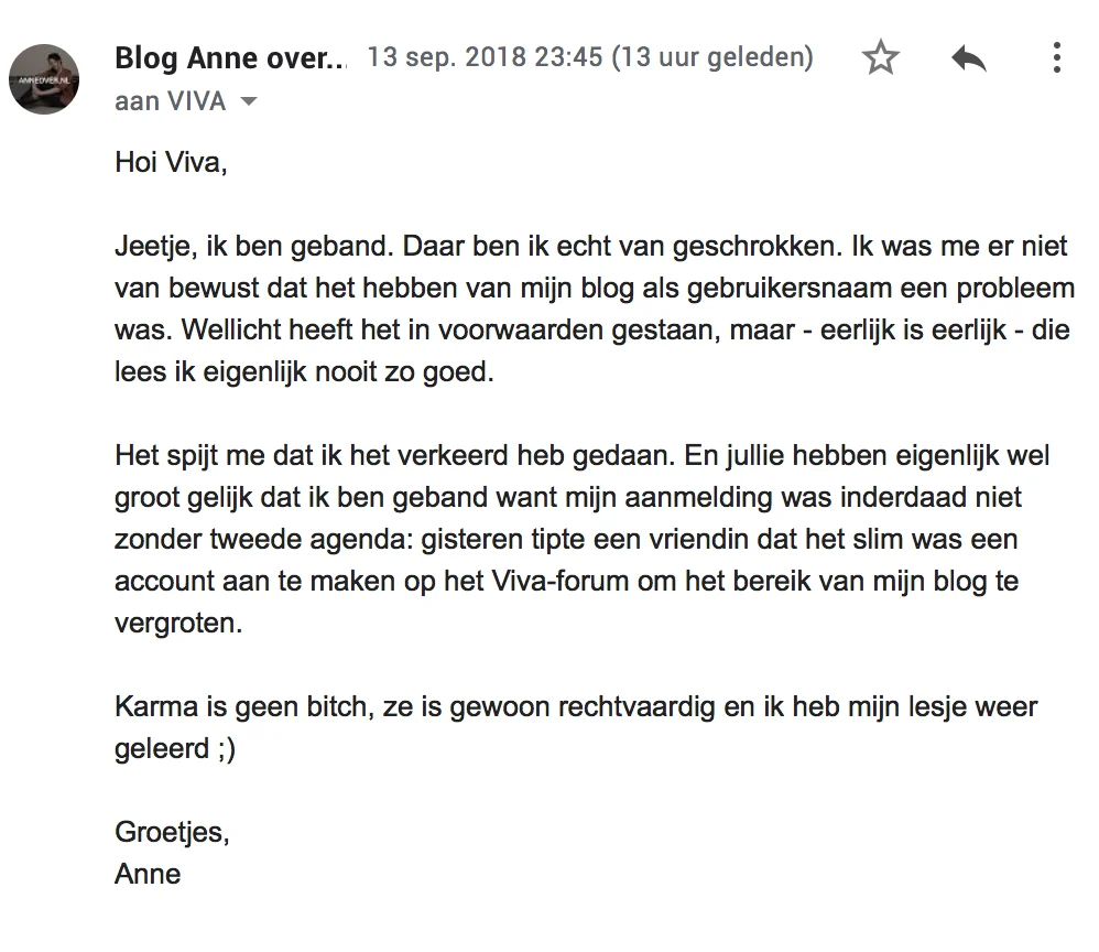 Geband van het Viva Forum