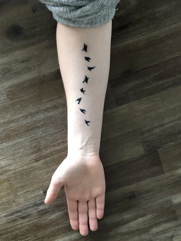 Tatoeage Anne, Tattoo, Vogels, Birds