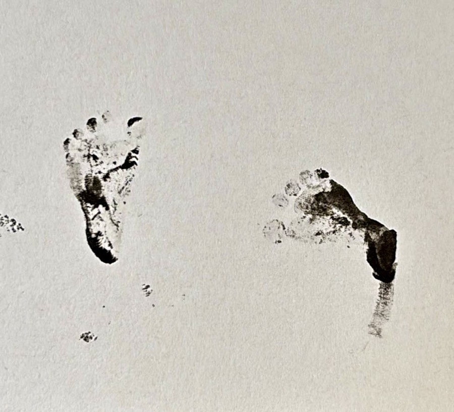 Blog alleen voor mensen die hun zwangerschap moeten beëindigen, Foto voetafdrukje stilgeboorte (Blog)