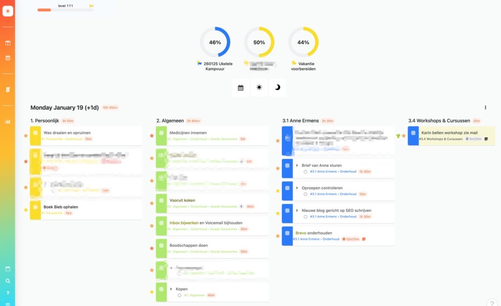 Ervaring Amazing Marvin, Todosysteem, Lijstjes, ADD (B)