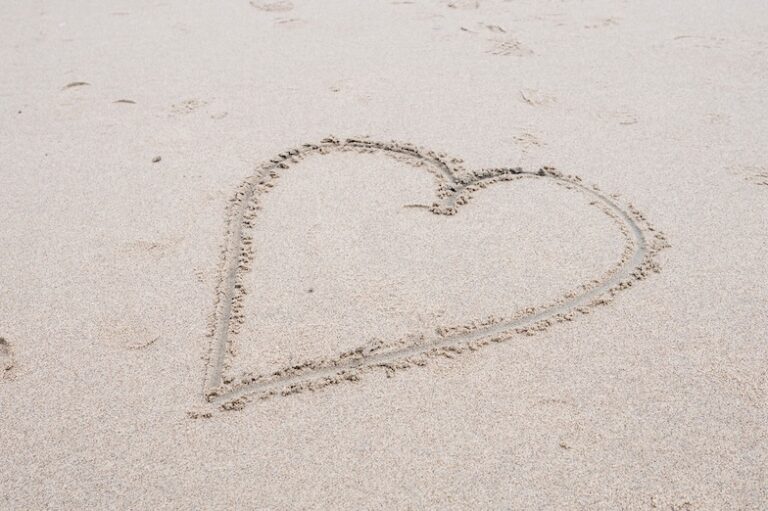 Zwanger, Hartje in het zand, Strand (Blog)